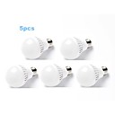 5pcs e27 5w 25x2835smd 400-500lm 6000-6500K support de campouleur blanc froid lumiere dimmable conduit ampoule de balle  110v 