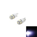 t10 5W 600lm 6000k 10 cms 7020 LED blanche le de largeur de voiture de lumiere  le plaque mineralogique 12v  2 pcs