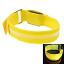 conduit daffichage lumiere de bracelet de bras brassard jaune 2xcr2032