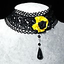 main douce classique roses noires collier de perles de lolita