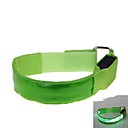 couleur de LED de bracelet de bras en treillis brassard vert 2xcr2032