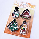 theme de Noel bonhomme de neige 4 pieces  cloche  arbre  Santa coupe forme de cookie acier inoxydable