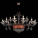 lustre en cristal moderne 2 niveaux vivant 21 lumieres