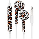 impression magnifique leopard conception 35 mm ecouteurs intra-auriculaires de controle du volume avec microphone pour iPhone 455  ipad 110cm