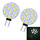 jmt234 g4 1.2w 9x5730smd 350lm 6000k lumiere blanche froide a mene la le deux broches  12V DC  2 pcs