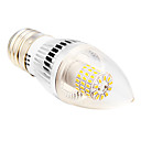 E27 5W 350lm 60xsmd 3014 2500-3500k lumiere LED blanc chaud  ac 85-265V  de bulbes de bougie