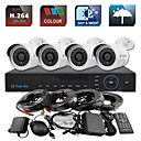 yanse 4ch 960H en temps reel campouleur kit videosurveillance DVR IR camera etanche systeme de cameras de securite 1000tvl 726cf04