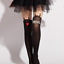 diable mignon avec le coeur rouge gothic lolita noir bas collants