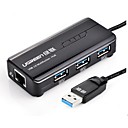 1000m ethernet gigabit lan adaptateur reseau filaire RJ45  3 Port Hub USB 3.0 haute