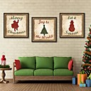 E-HOME Framed Canvas Art Christmas Framed Canvas Print Set of  3