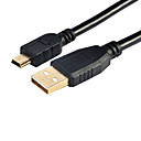 USB2.0 cable de donnees de la camera de 5 broches mini-USB pour Canon  Nikon 4m noir