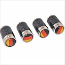 fibre de carbone bricolage motif de drapeau allemand pneus universel bouchons de valve dair - noir 4pcs