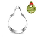 Decoration de Noel bulle forme de bampoule emporte-piece l 76 cm xl 6.6cm xh 2 cm en acier inoxydable