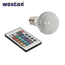 woston b22 3w integrer RGB LED oule globe avec telecommande 85-256v