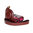 pajiatu retro PU appareil photo en cuir etui de protection Housse avec port de charge pour casio zr1500 zr1200 zr1100 fc300s