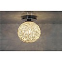 forge plafonnier de fer allee de style contemporain contracte plafond blanc 1 lumiere corde de chanvre