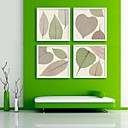 E-HOME Framed Canvas ArtLeaf Framed Canvas Print Set of  4