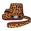 pajiatu fahion pu leopard en cuir amovible etui Housse pour Sony NEX-3NL nex-3n 3n objectif 16-50mm