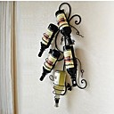 E-HOME Metal Wall Art Wall Decor Wine Bottle Rack Wall Decor