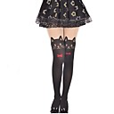 chat mignon avec larc rouge noir sweet lolita bas collants