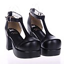 noir PU 7.5cm de cuir haut talon classiquechaussures lolita traditionnelles avec rangee noir PU 7.5cm de cuir haut talon classiquechaussures lolita traditionnelles avec rangee