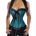 deulxe noir satin vert Lolita Punk corset