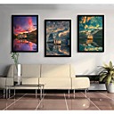 E-HOME Framed Canvas Art The Sailing Boat Framed Canvas Print Set of  3