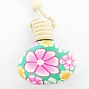 lebosh argile polymere Pendentif parfum triangle essentiel bouteilles dhuile decorations de voiture suspendus couleur aleatoire