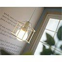 cage droplight 1 lumiere pastorales Luminaria blanc lustres de pulverisation de peinture de soudage contractes maison moderne lumiere pendante