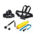 accessoires GoPro 4 en 1 sangle de poitrine  tete  sangle poignee  monopode pour GoPro heros 1 2 3 3  camera flottant