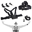 accessoires GoPro 4 en 1 kit sangle de poitrine  j-crochet de montage  tete  sangle bracelet pour GoPro 1 2 3 4 3 sj4000