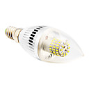 E14 5W 350lm 60xsmd 3014 5500-6500k lumiere blanche froide a conduit ampoules bougies de  ac 85-265V 