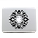 SkinAT autocollant amovible de la peau belle fleurs noires comprime et autocollant pour ordinateur portable macbook air 11 205  270mm