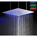 20 pouces oscillant et de la pluie LED 3 campouleurs sensible tete de douche de temperature avec plafond monte bras de douche