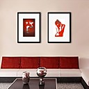 Framed Art PrintPeople Passion In Red   Red Drama by Naxart Set of 2