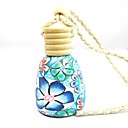 bouteilles dhuile voiture pendaison decorations ronde essentiels lebosh argile polymere parfum pendentif couleur aleatoire