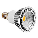 dimmable E14 3W 210lm 3000k 1xcob lumiere blanche chaude LED spots-argent couverture  ca 220-240 