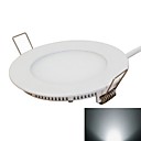 ultra-mince ronde 12w 6000k 1720lm lumiere blanche panneau AC LED lumineuse est de 85 ~ 265V