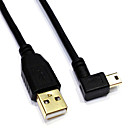 USB2.0 cable de donnees de la camera de 5 broches mini-USB pour Canon  Nikon 20m noir