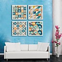 E-HOME Framed Canvas ArtA Geometric Pattern Framed Canvas Print Set of  4