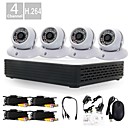 4 Channel H.264 Cmos 800TVL IR-CUT CCTV Digital CCTV DVR KIT4pcs Day Night CCTV CMOS Cameras