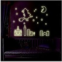 Stickers muraux stickers muraux fille et la lune autocollant decoratif lumineux