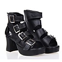 PU 7.5cm en cuir talons hauts chaussures de punk lolita