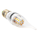 E27 5W 350lm 24xsmd 5730 2500-3500k lumiere LED blanc chaud ampoules bougies shapeca  AC 110  220V 