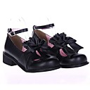 noir PU 3.5cm de cuir plate-forme classiquechaussures lolita traditionnels