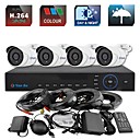 yanse 4ch 960H en temps reel campouleur kit videosurveillance DVR IR camera etanche systeme de cameras de securite 1000tvl 721cf04