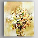 peinture l huile fleur abstraite moderne avec vase main toile peinte avec etire encadree