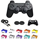 controleur double choc de jeu sans fil Bluetooth  bouton protecteur  etui en silicone  cable pour SONY PS3