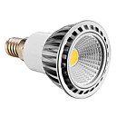 E14 3W 210lm 6000k 1xcob lumiere blanche froide LED Spot couvercle d argent Lights  ca 220-240 