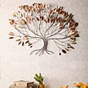 E-HOME Metal Wall Art Wall Decor Color Leaf Trees Wall Decor